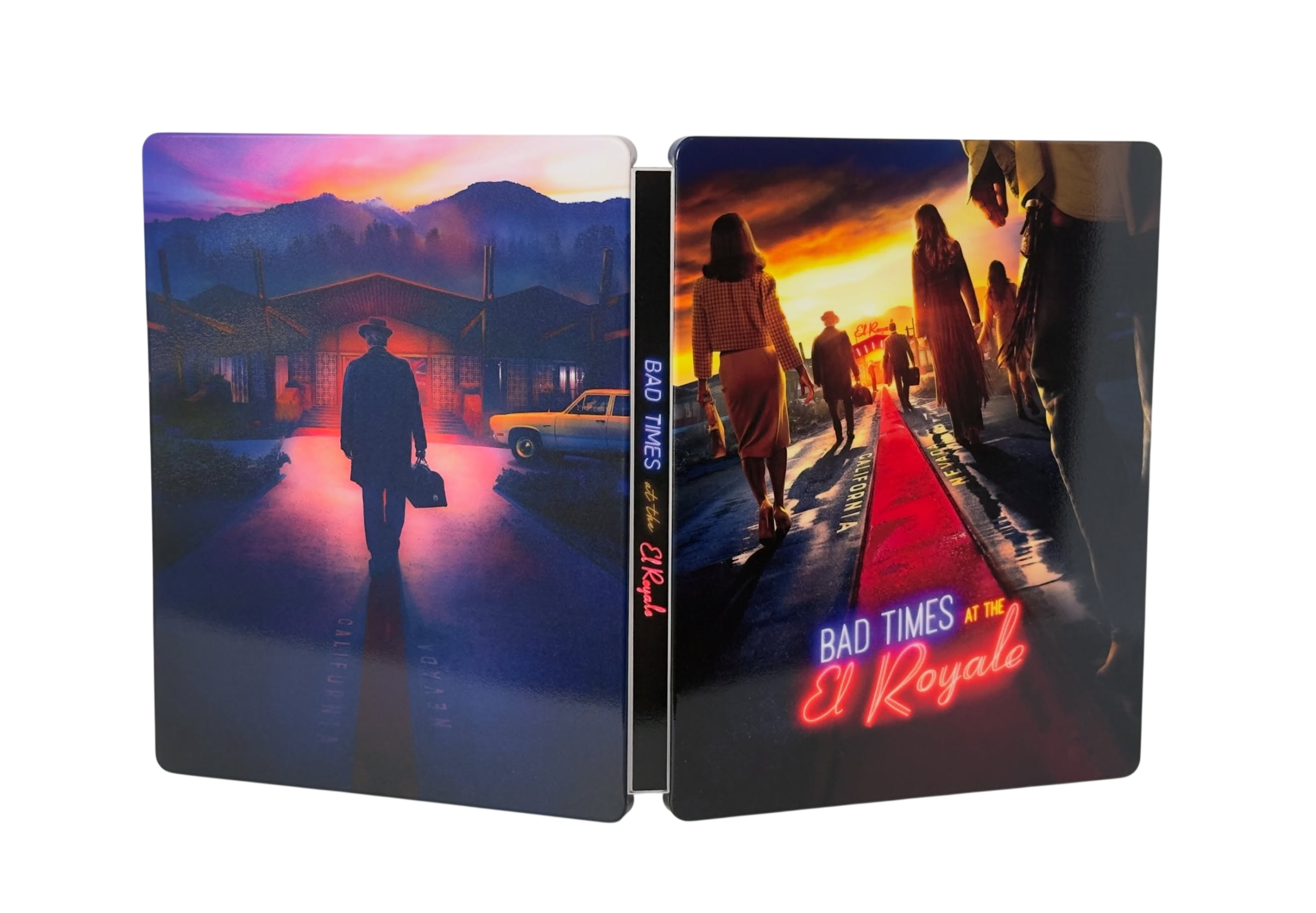 Un Steelbook exclusivo inspirado en Bad Times at the El Royale (2018), con un diseño que captura la atmósfera de misterio y suspense de la película.